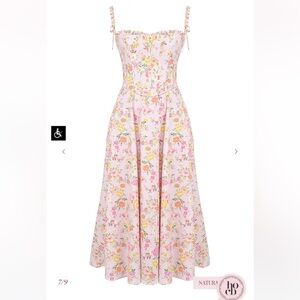 House of CB Pink Floral Midi Dress
